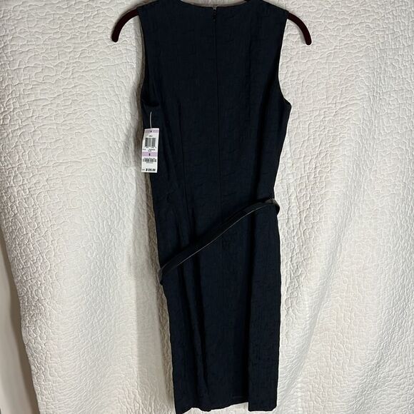NWT INC International Concepts Black Dress with accent belt - Picture 5 of 6